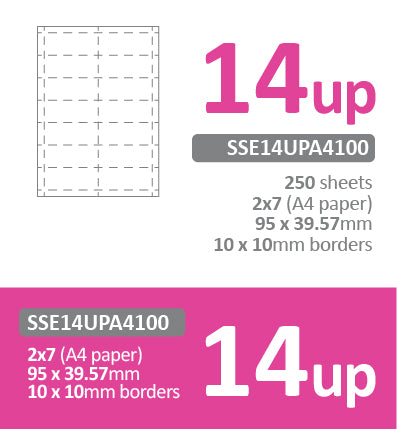 14UP Perforated Paper 100GSM [SSE14UPA4100]